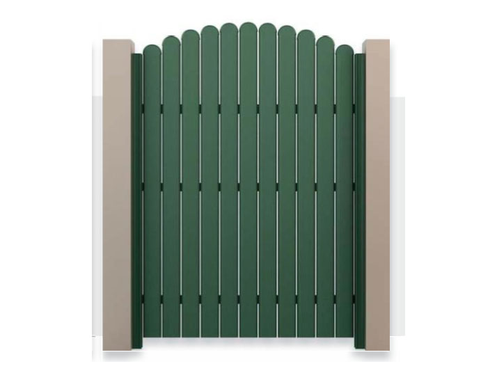 cancello alluminio verde